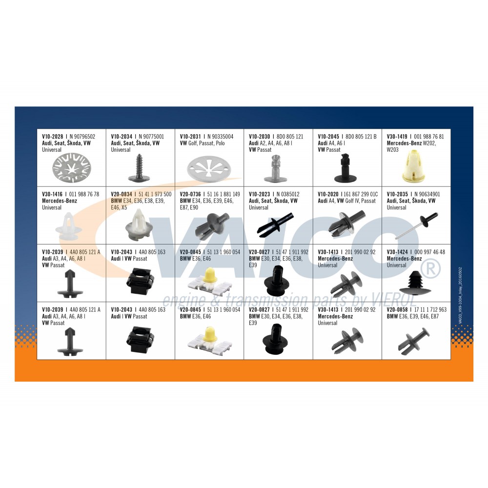 Assortment, fasteners