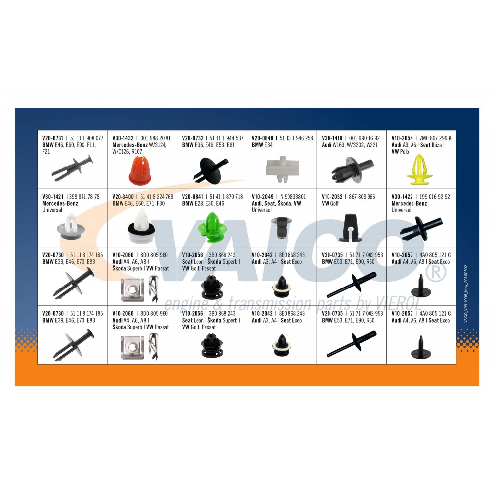 Assortment, fasteners