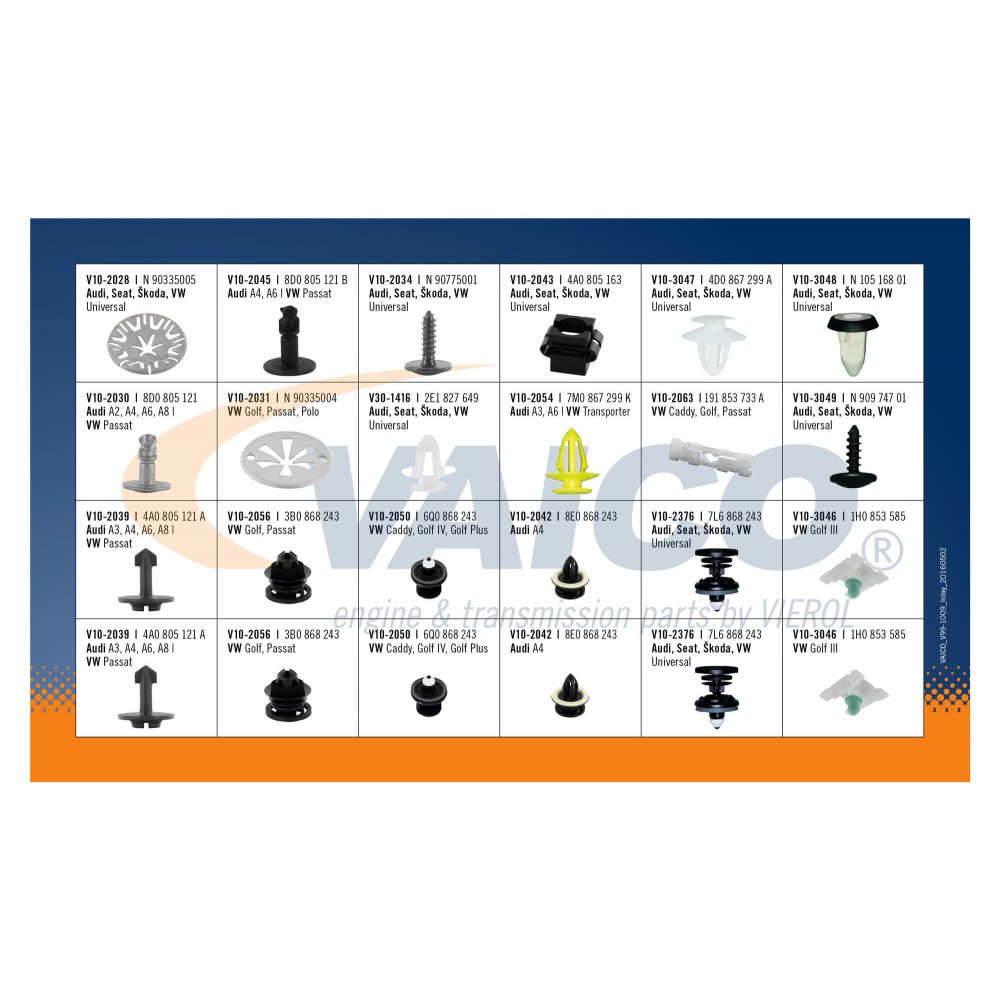 Assortment, fasteners